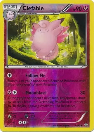 Generations Clefable #51/83 reverse holo