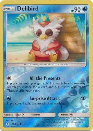 Guardians Rising Delibird #26/145 reverse holo