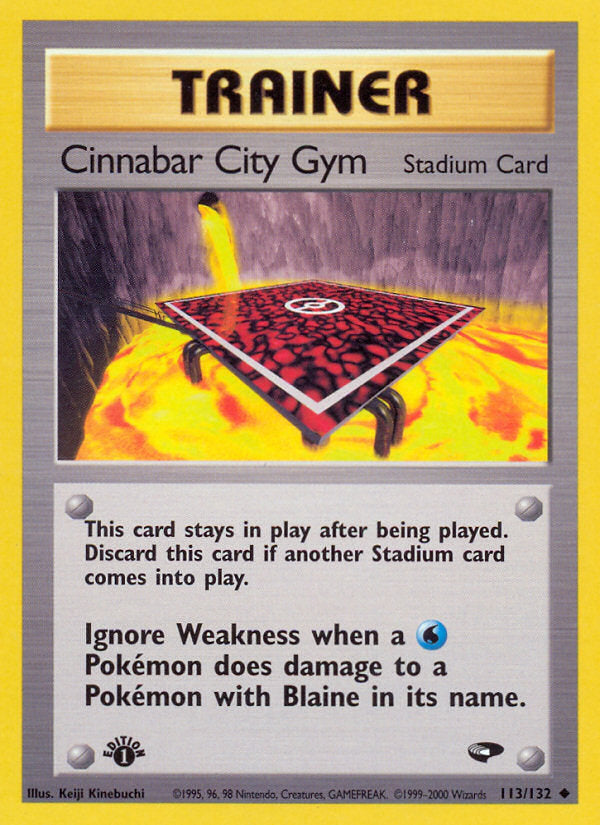 Gym Challenge Cinnabar City Gym #113/132 first edition