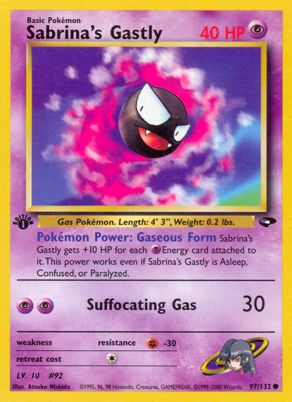 Gym Challenge Sabrina's Gastly #97/132 first edition