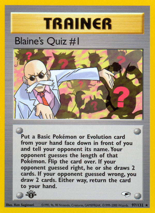 Gym Heroes Blaine's Quiz #1 #97/132 first edition