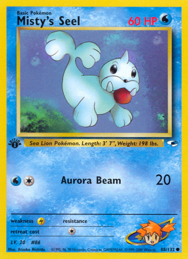 Gym Heroes Misty's Seel #88/132 first edition