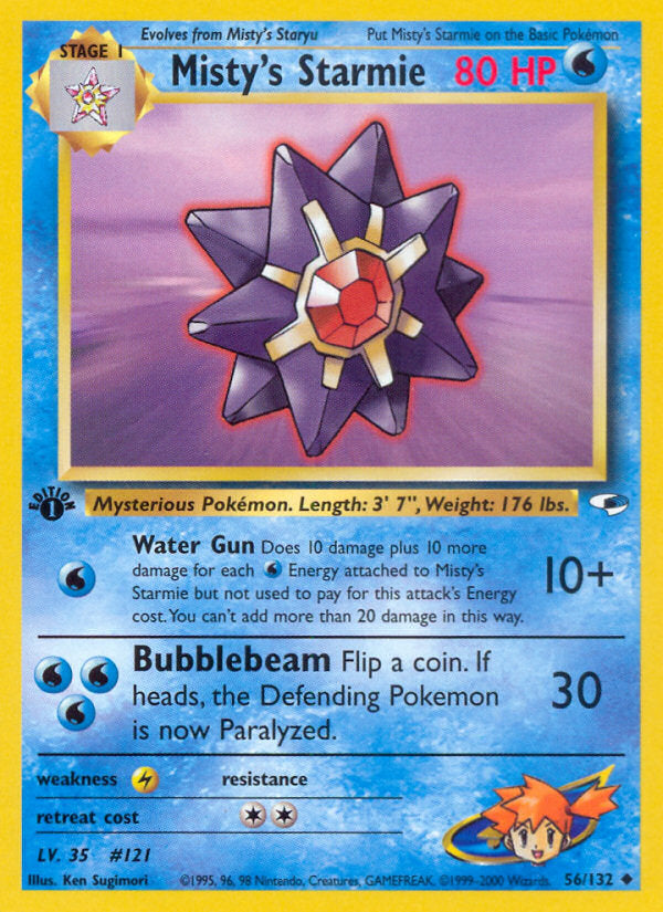Gym Heroes Misty's Starmie #56/132 first edition