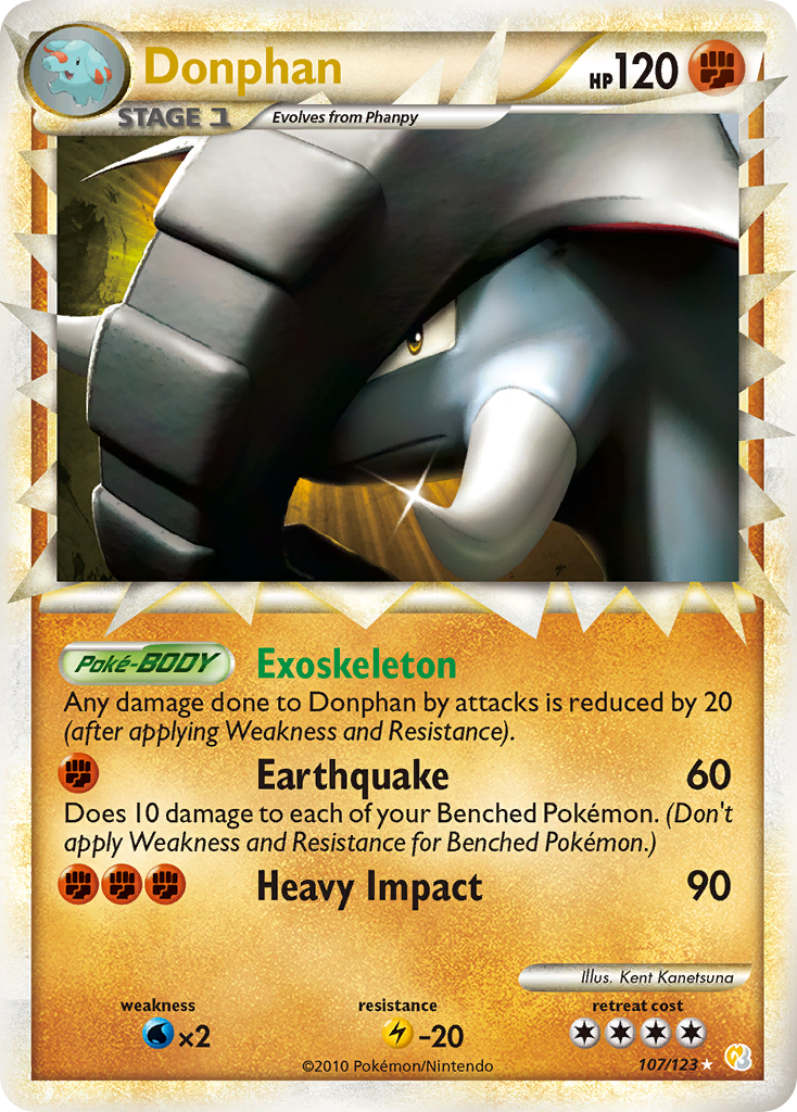 HeartGold SoulSilver Donphan Prime #107/123