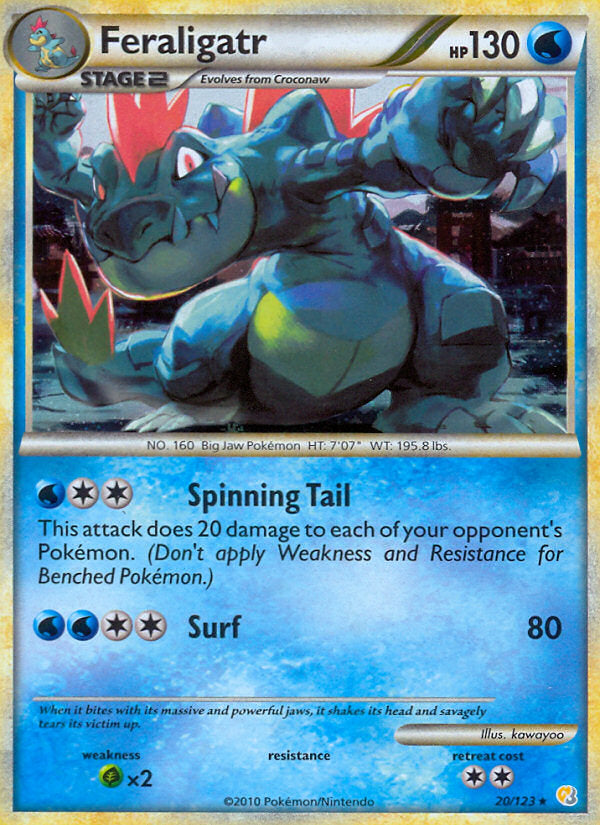 HeartGold SoulSilver Holo Feraligatr #20/123