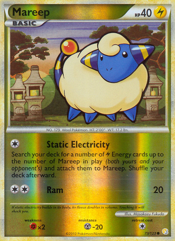 HeartGold SoulSilver Mareep #73/123 reverse holo