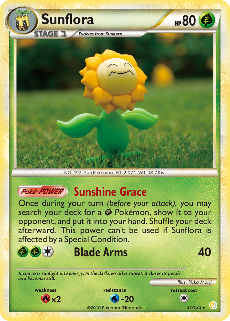 HeartGold SoulSilver Sunflora #31/123