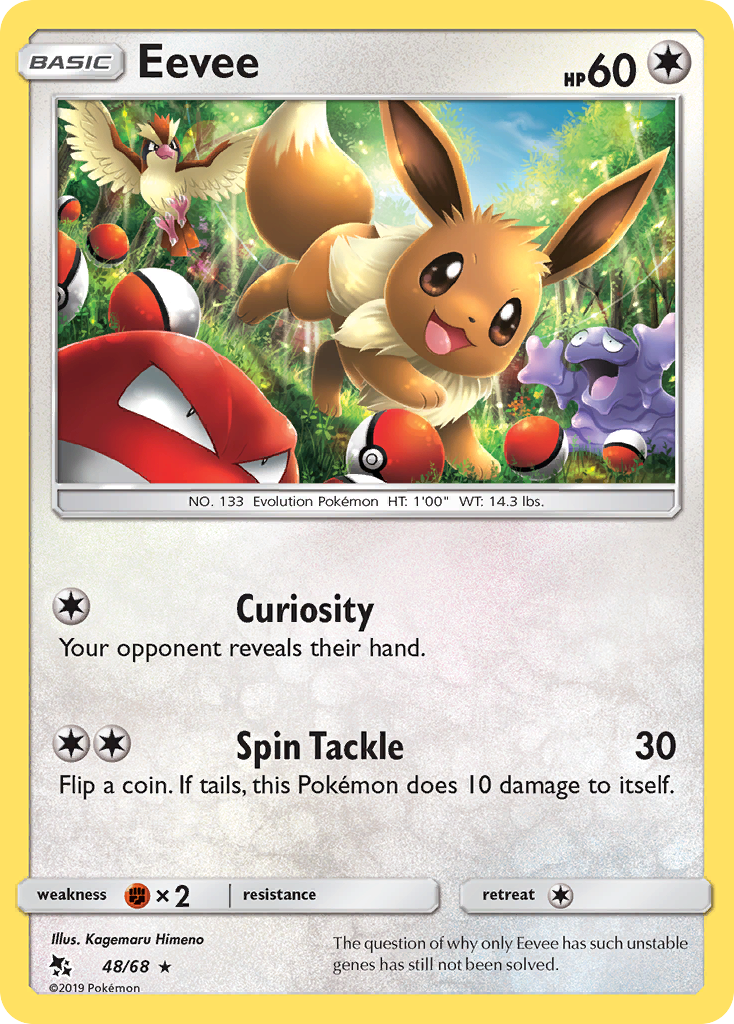 Hidden Fates Holo Eevee #48/68