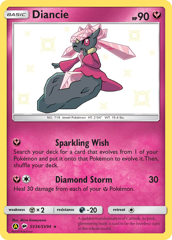 Hidden Fates Shiny Vault Diancie SV36/SV94