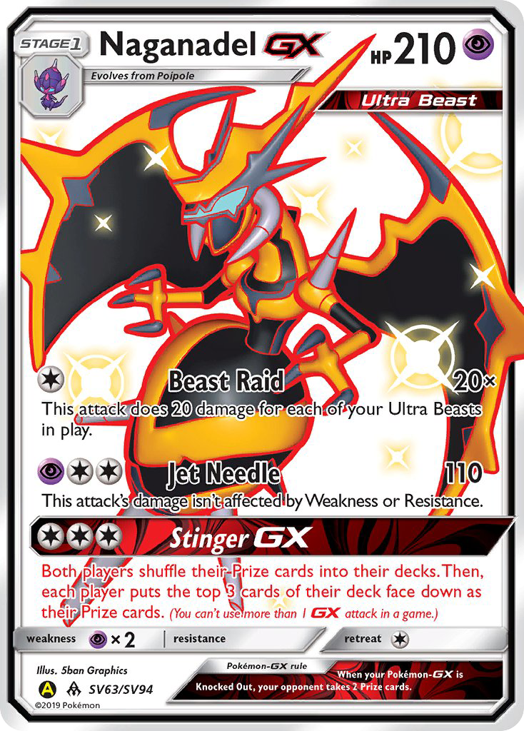 Hidden Fates Shiny Vault Naganadel GX SV63/SV94