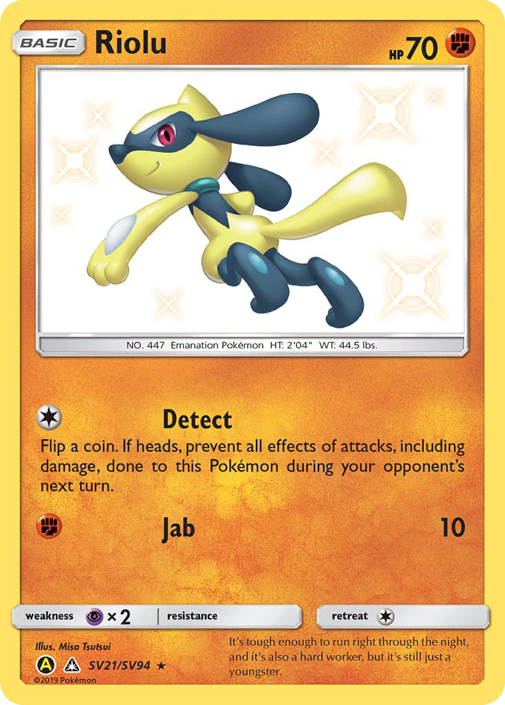 Hidden Fates Shiny Vault Riolu SV21/SV94