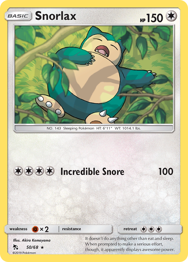 Hidden Fates Snorlax #50/68