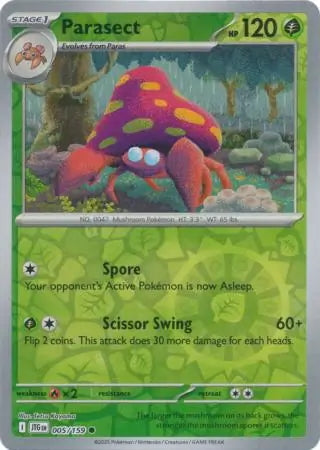 Journey Together Parasect #5/159 reverse holo