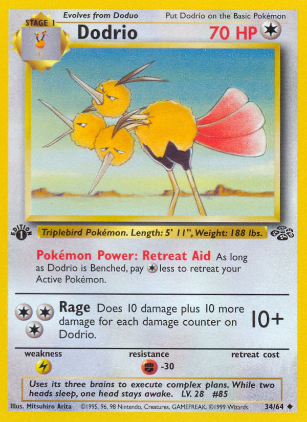 Jungle set Dodrio #34/64 first edition