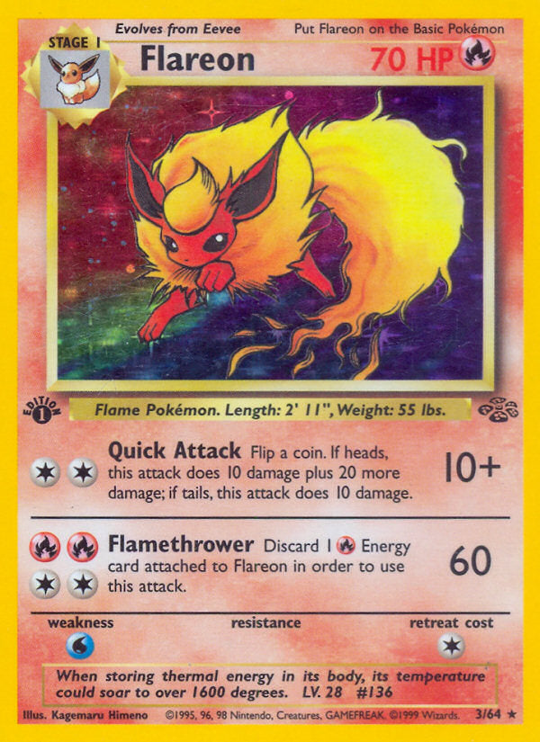 Jungle set Holo Flareon #3/64 first edition