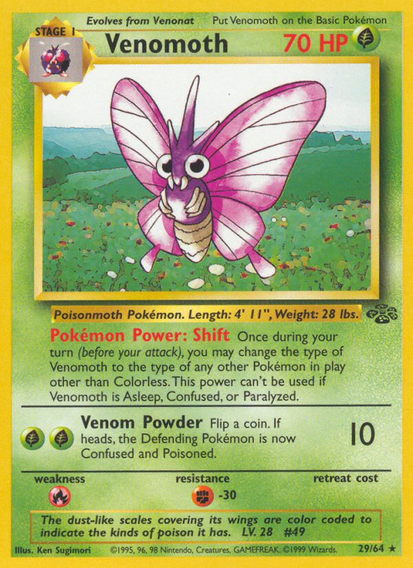 Jungle set Non Holo Venomoth #29/64 unlimited
