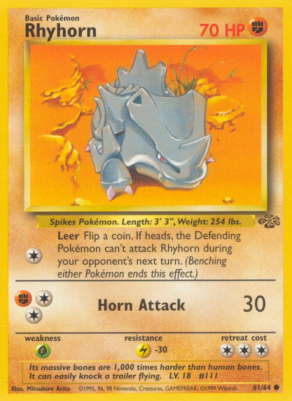 Jungle set Rhyhorn #61/64 unlimited