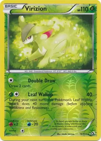 Legendary Treasures Virizion #15/113 reverse holo