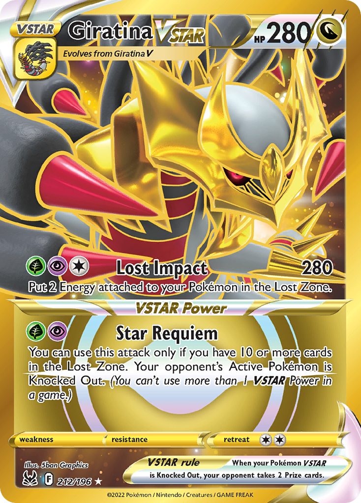 Lost Origin Giratina VSTAR #212