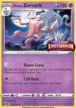 Lost Origin Hisuian Zoroark #76 Stamped Promo