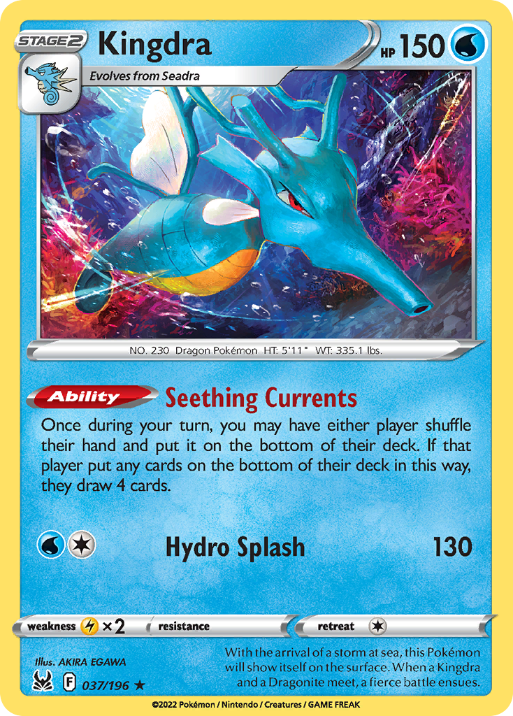 Lost Origin Non - Holo Kingdra #37/196