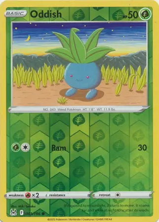 Lost Origin Oddish #1/196 reverse holo