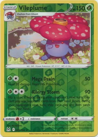 Lost Origin Vileplume #3/196 reverse holo