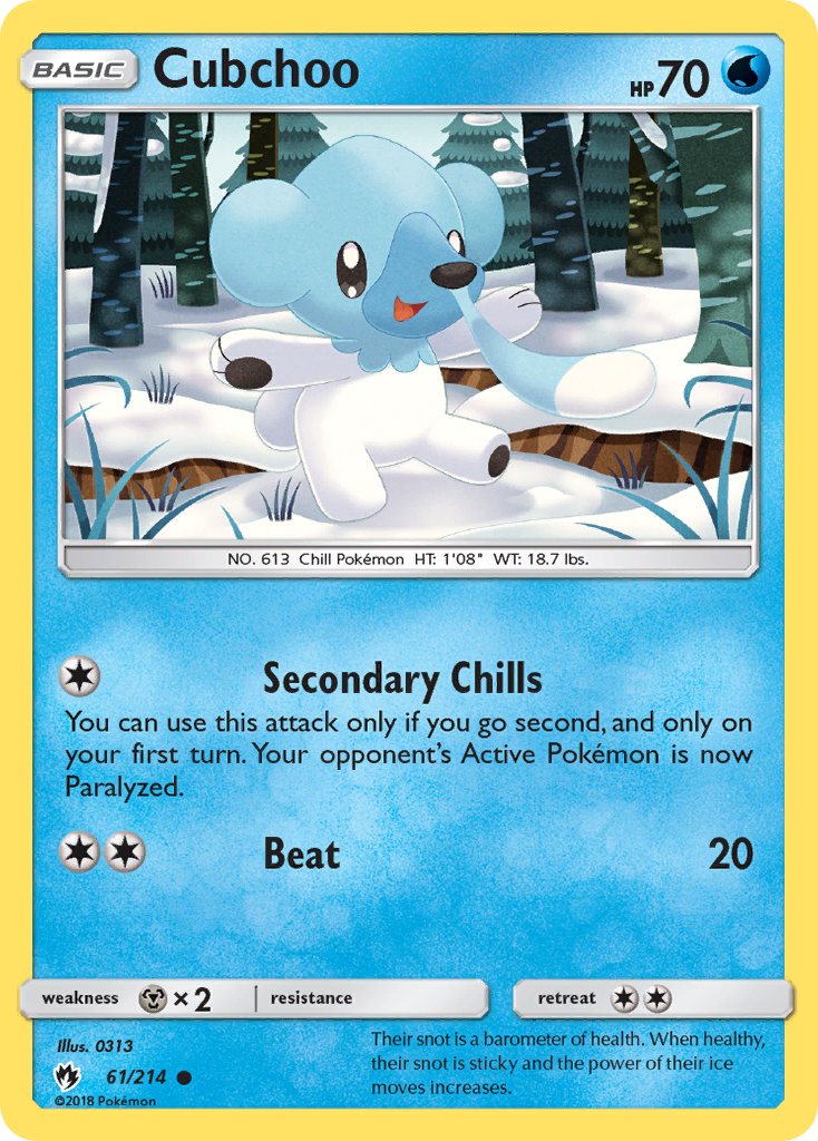 Lost Thunder Cubchoo #61/214