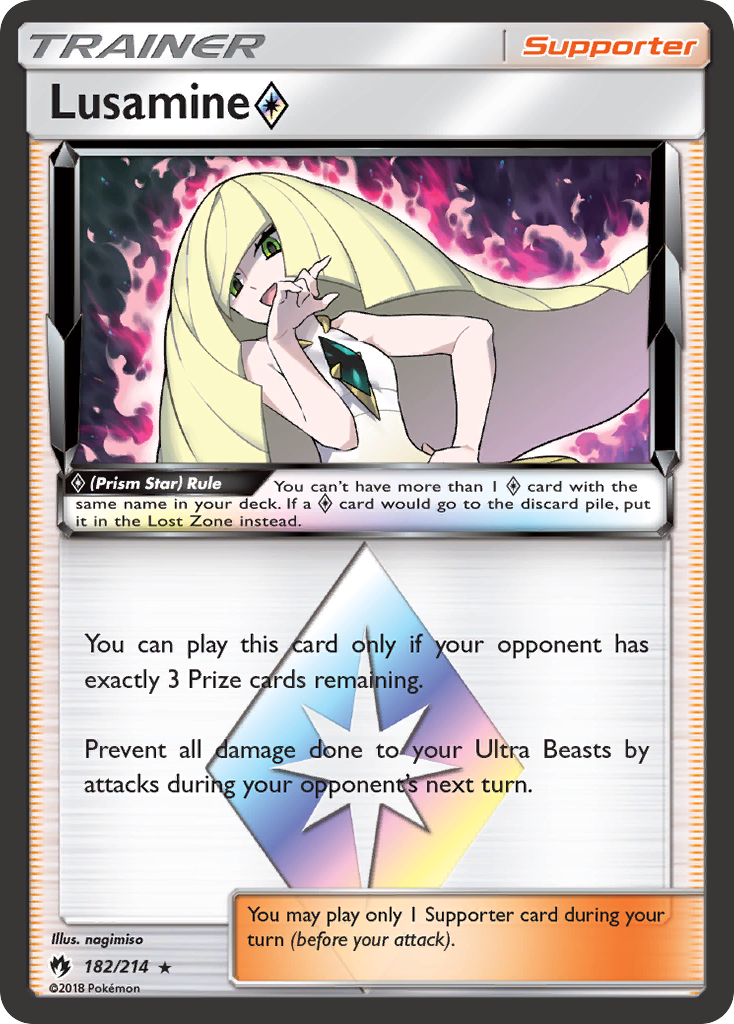 Lost Thunder Lusamine Prism Star #182/214