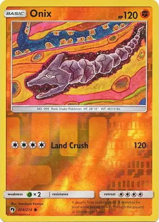 Lost Thunder Onix #109/214 reverse holo