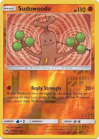 Lost Thunder Sudowoodo #110/214 reverse holo