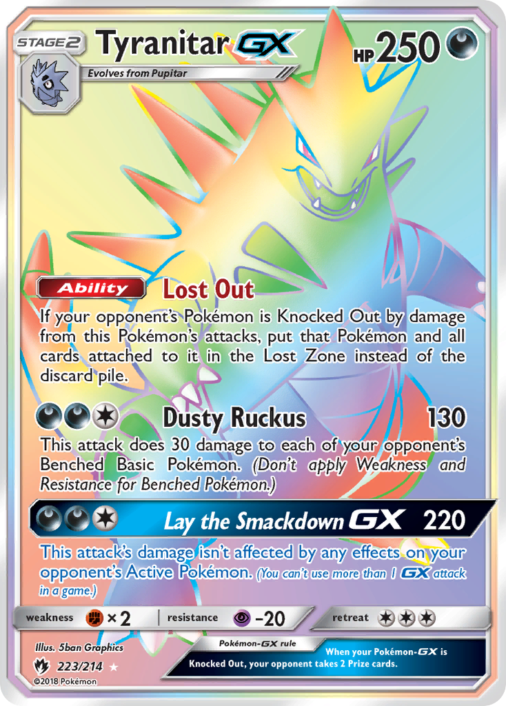Lost Thunder Tyranitar GX #223/214
