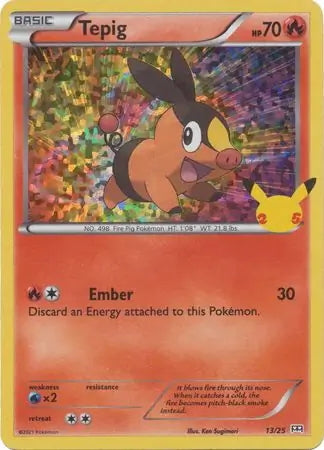McDonald’s 25th Anniversary Holo Tepig #13