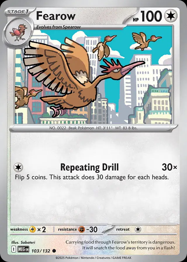Mega Evolution Fearow #103/132