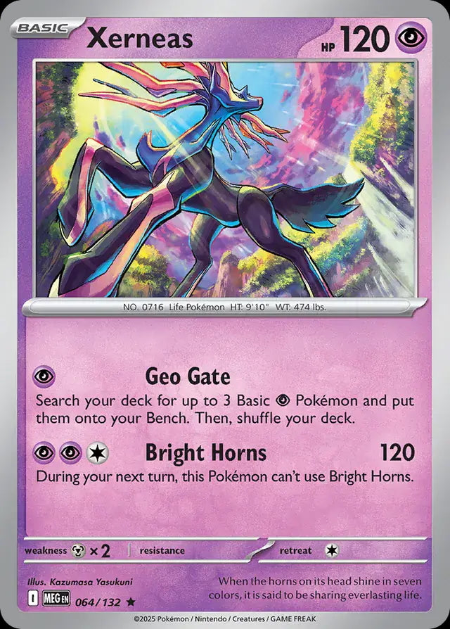 Mega Evolution Non - Holo Xerneas #064/132