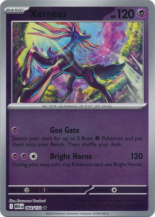 Mega Evolution Xerneas #064/132 Reverse Holo
