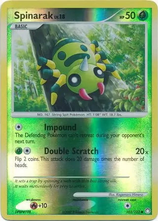 Mysterious Treasures Spinarak #103/123 reverse holo