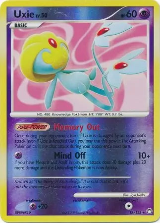 Mysterious Treasures Uxie #18/123 reverse holo