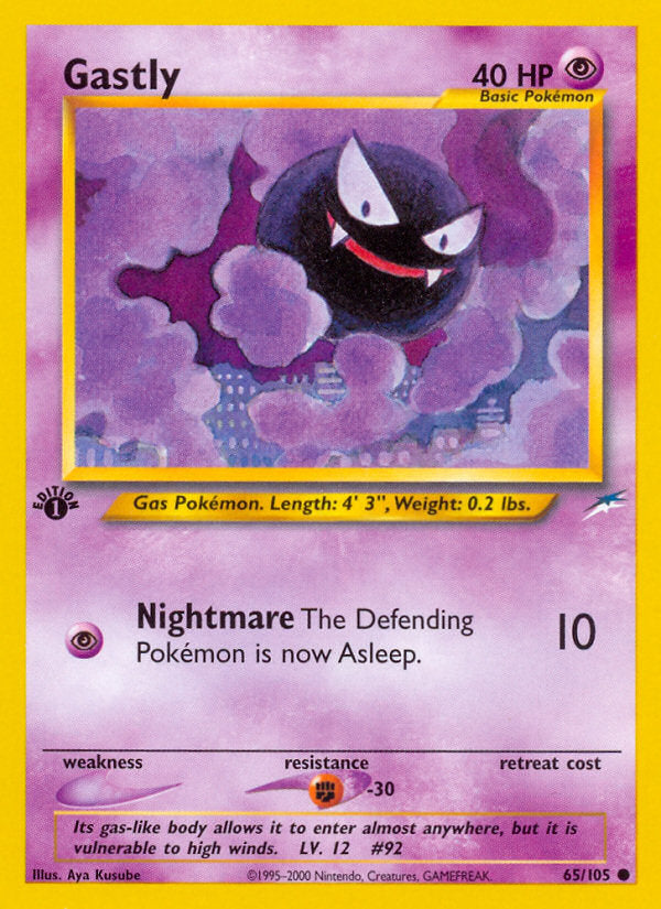 Neo Destiny Gastly #65/105 first edition