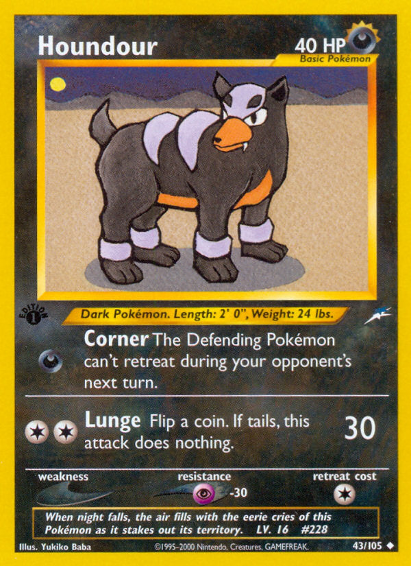 Neo Destiny Houndour #43/105 first edition
