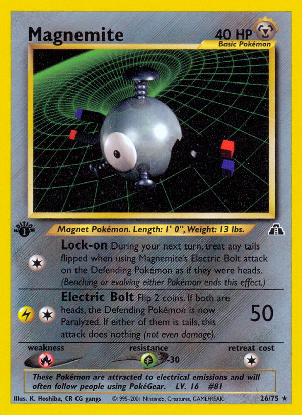 Neo Discovery Magnemite #26/75 first edition