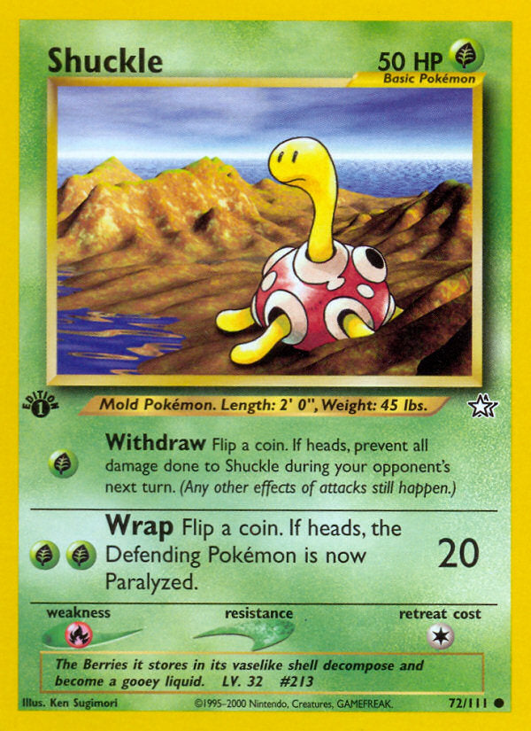 Neo Genesis Shuckle #72/111 first edition