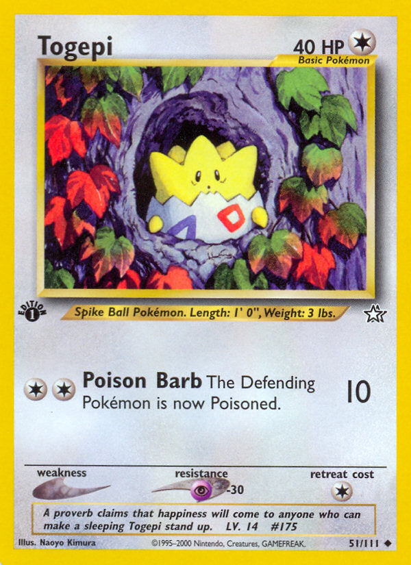 Neo Genesis Togepi #51/111 first edition