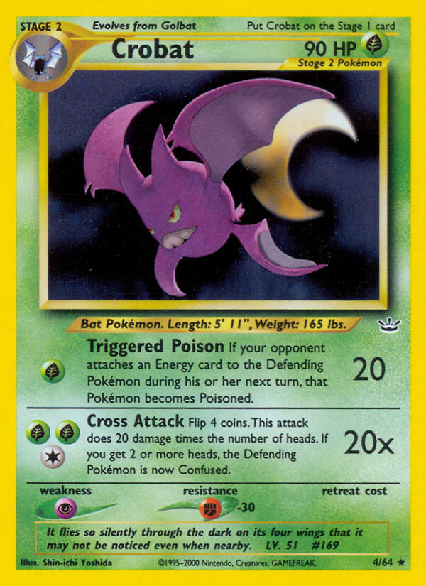 Neo Revelation Holo Crobat #4/64 unlimited