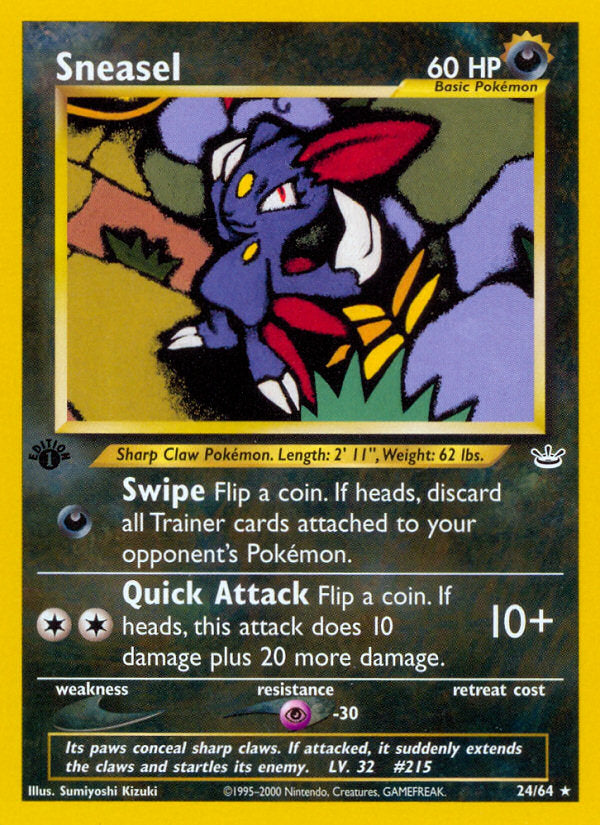Neo Revelation Sneasel #24/64 first edition