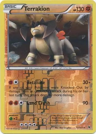 Noble Victories Terrakion #73/101 reverse holo