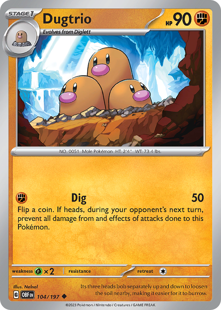 Obsidian Flames Dugtrio #104/197