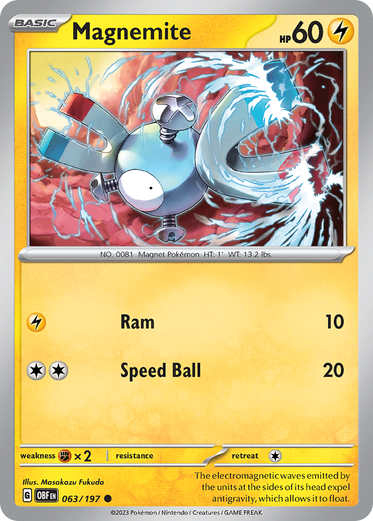 Obsidian Flames Magnemite #63/197