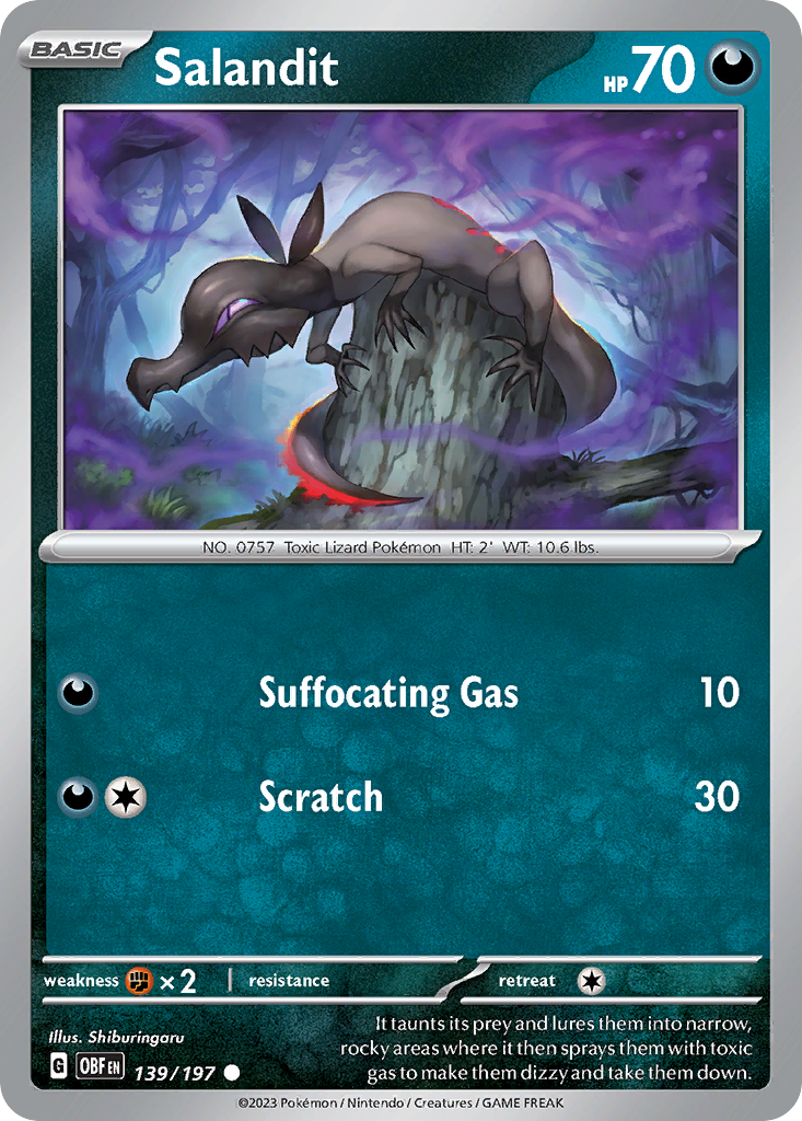 Obsidian Flames Salandit #139/197