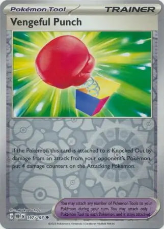 Obsidian Flames Vengeful Punch #197/197 reverse holo